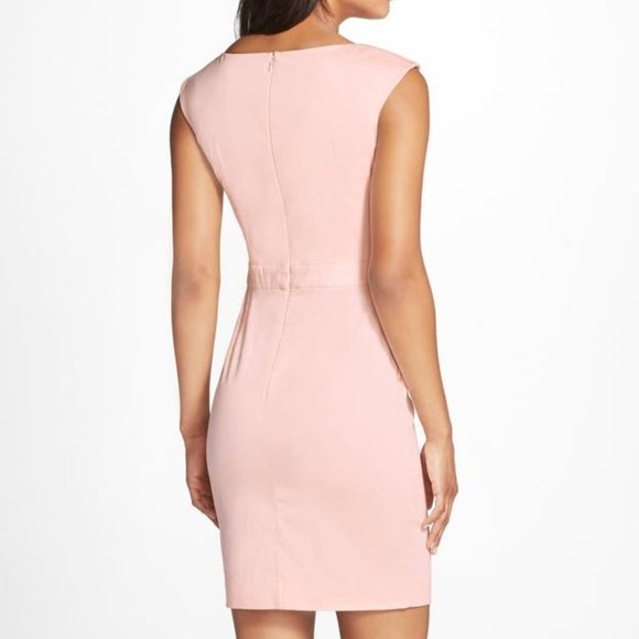 French Connection Electric Plains V-Neck Dress Sheath Dress Work Brunch Knee 12 - Picture 2 of 4